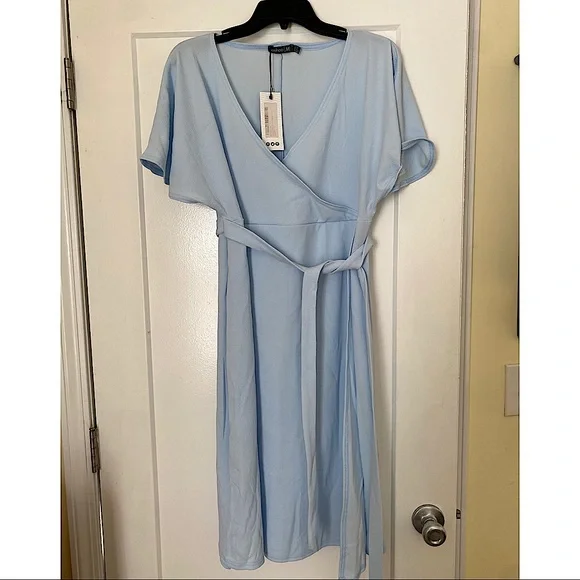 boohoo green maternity dress Hunter Green Front Tie Ruffle Sleeve Maternity Midi Dress